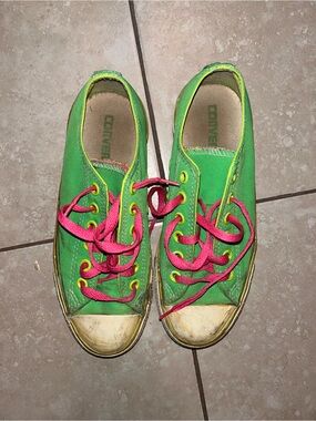 Green and Pink Converse- Women’s Size 7